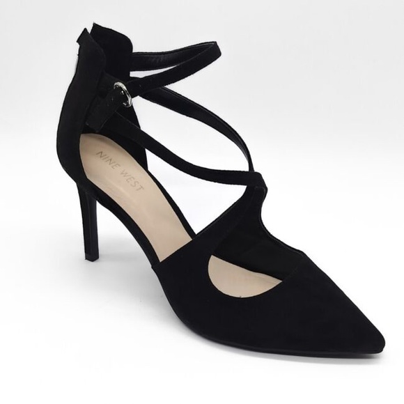 Nine West Elilah Heels in Black Faux Suede size 8.5 - Picture 4 of 4